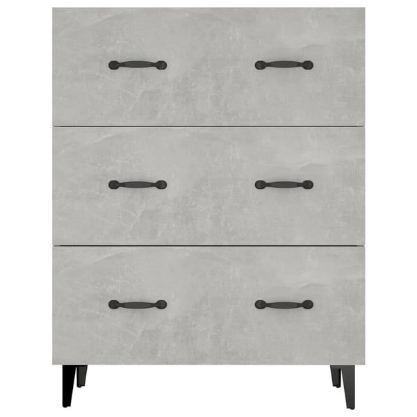 vidaXL Skjenk betonggrå 69,5x34x90 cm konstruert tre