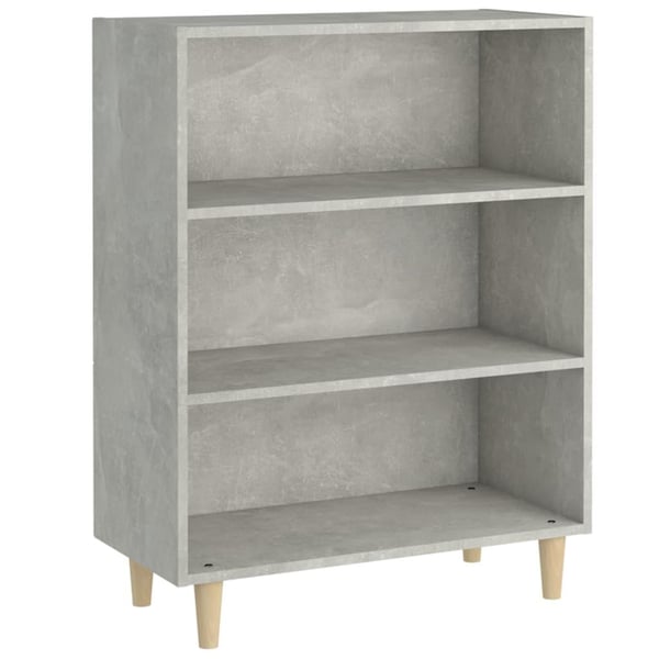 vidaXL Skjenk betonggrå 69,5x32,5x90 cm konstruert tre