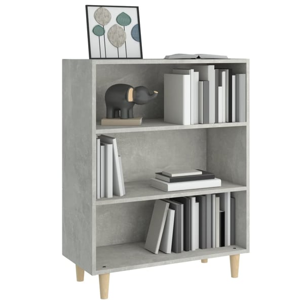 vidaXL Skjenk betonggrå 69,5x32,5x90 cm konstruert tre