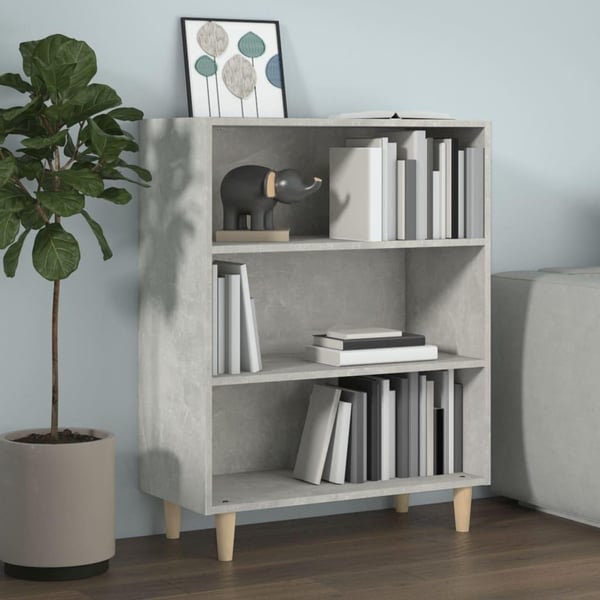 vidaXL Skjenk betonggrå 69,5x32,5x90 cm konstruert tre