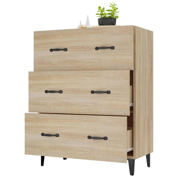 vidaXL Skjenk sonoma eik 69,5x34x90 cm konstruert tre