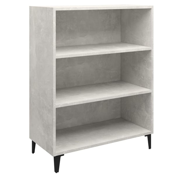 vidaXL Skjenk betonggrå 69,5x32,5x90 cm konstruert tre