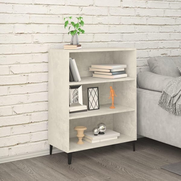 vidaXL Skjenk betonggrå 69,5x32,5x90 cm konstruert tre