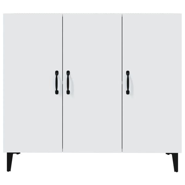 vidaXL Skjenk hvit 90x34x80 cm konstruert tre
