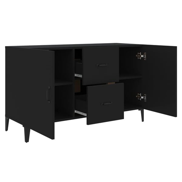 vidaXL Skjenk svart 100x36x60 cm konstruert tre