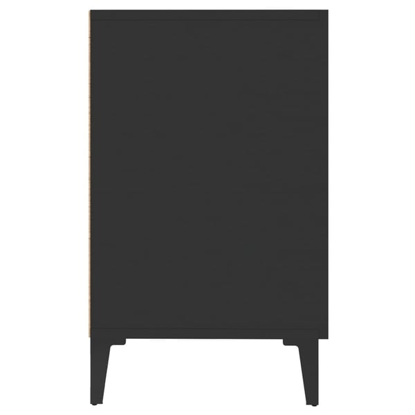 vidaXL Skjenk svart 100x36x60 cm konstruert tre