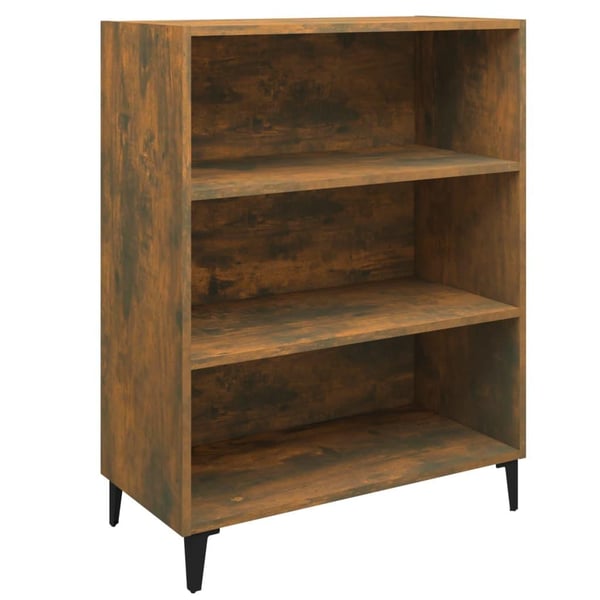 vidaXL Skjenk røkt eik 69,5x32,5x90 cm konstruert tre