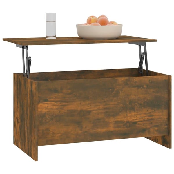 vidaXL Salongbord røkt eik 102x55,5x52,5 cm konstruert tre