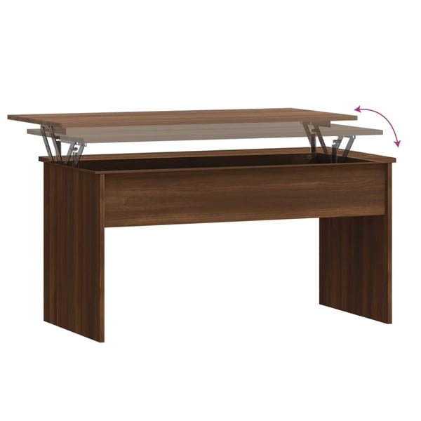 vidaXL sofabord 102x50,5x52,5 cm konstrueret træ brun egetræsfarve