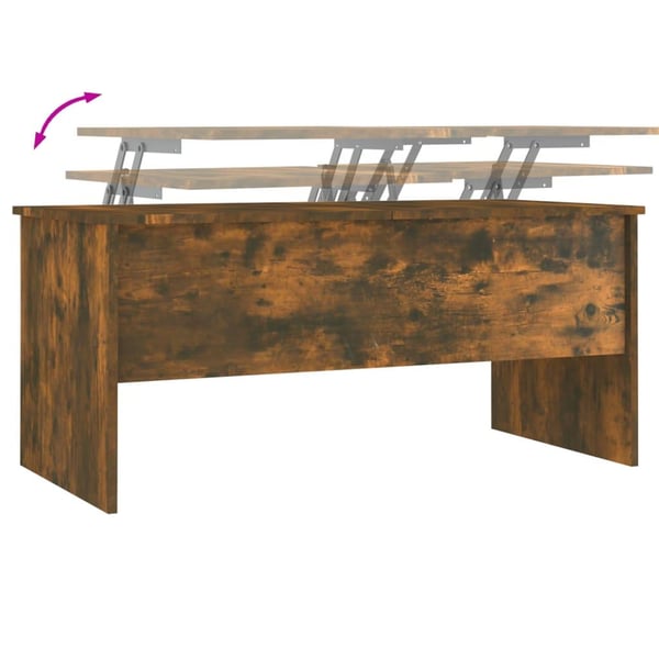 vidaXL sofabord 102x50,5x46,5 cm konstrueret træ røget egetræsfarve