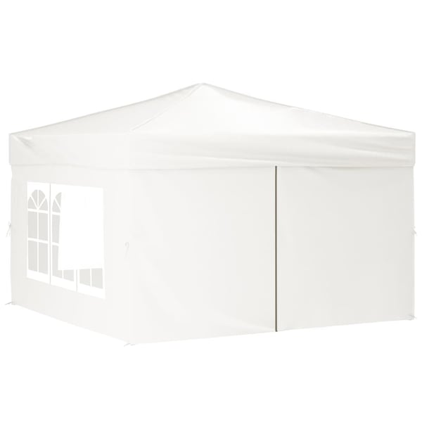 vidaXL foldbart festtelt med sidevægge 3x3 m hvid