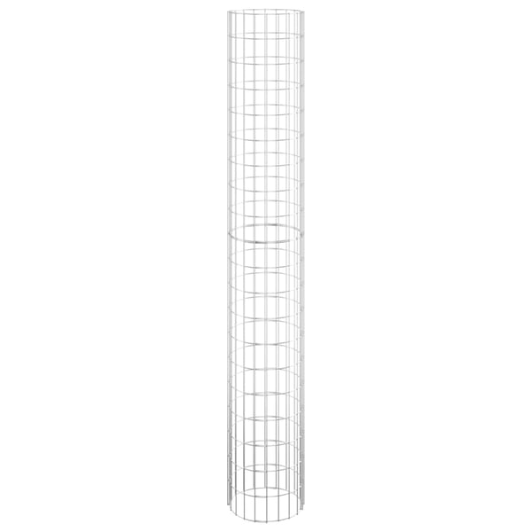 vidaXL Sirkulær gabion stolpe galvanisert stål Ø30x200 cm