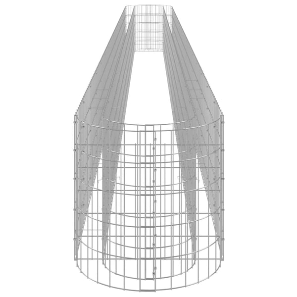 vidaXL gabion-højbed 610x50x50 cm galvaniseret jern