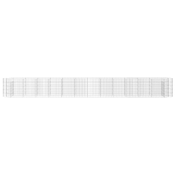 vidaXL gabion-højbed 470x50x50 cm galvaniseret jern