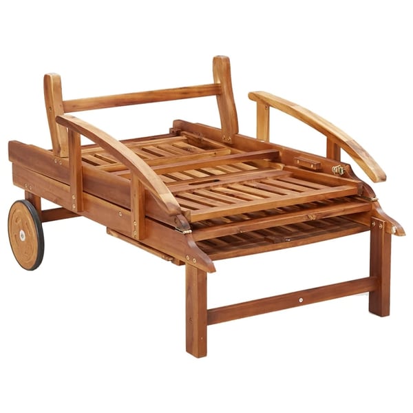 vidaXL Solsenger 2 stk med bord heltre akasie