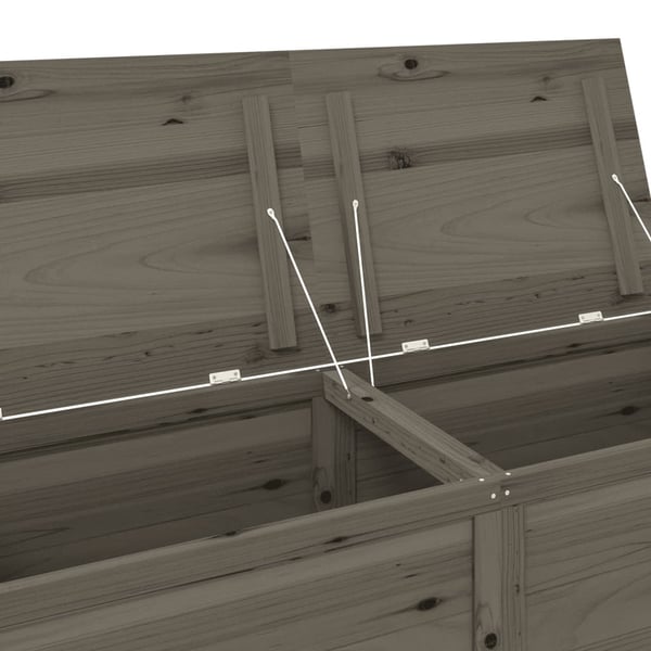 vidaXL Utendørs putekasse antrasitt 150x50x56 cm heltre gran