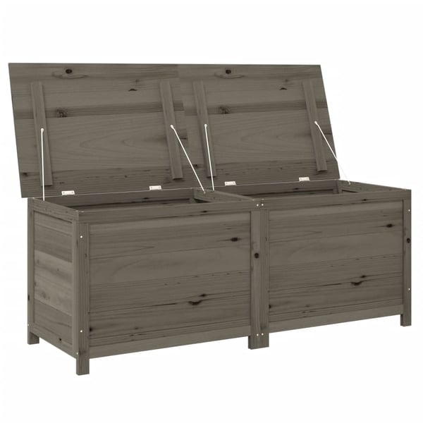 vidaXL Utendørs putekasse antrasitt 150x50x56 cm heltre gran