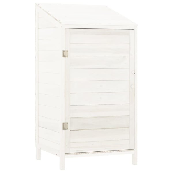 vidaXL Hageskur hvit 55x52x112 cm heltre gran