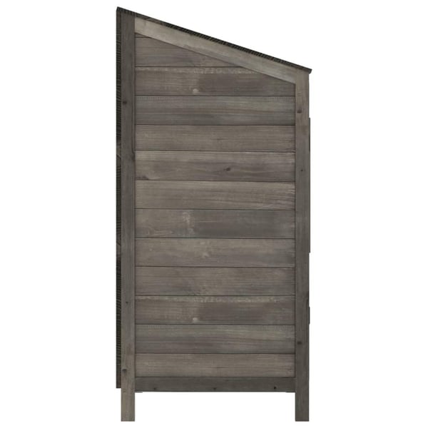 vidaXL Hageskur antrasitt 55x52x112 cm heltre gran