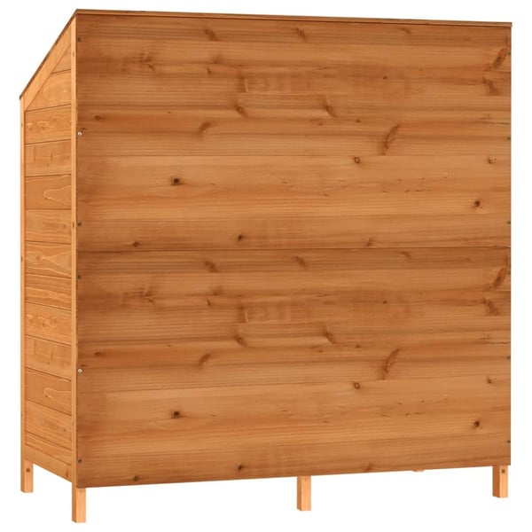 vidaXL Hageskur brun 102x52x112 cm heltre gran