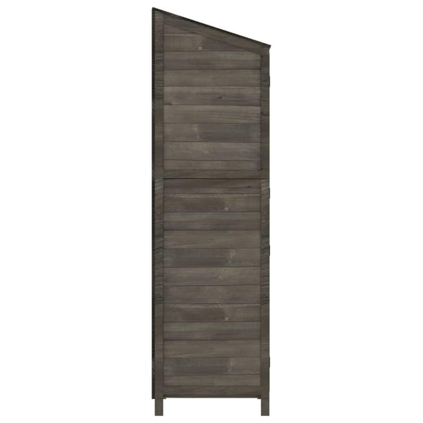 vidaXL Hageskur antrasitt 55x52x174,5 cm heltre gran