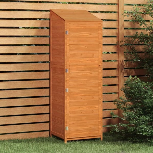 vidaXL Hageskur brun 55x52x174,5 cm heltre gran