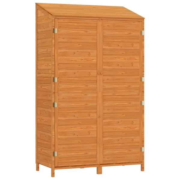vidaXL haveskur 102x52x174,5 cm massivt grantræ brun