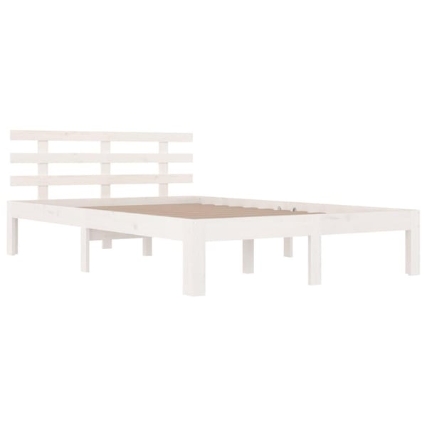 vidaXL Sengeramme hvit heltre 140x190 cm