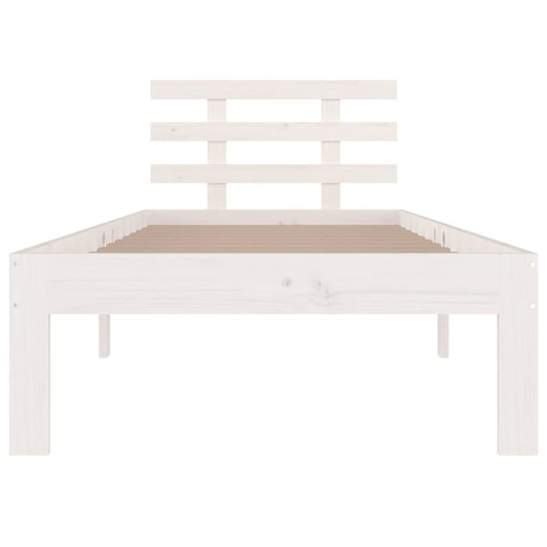 vidaXL Sengeramme hvit heltre 100x200 cm