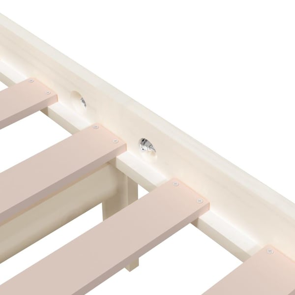 vidaXL Sengeramme hvit heltre 200x200 cm