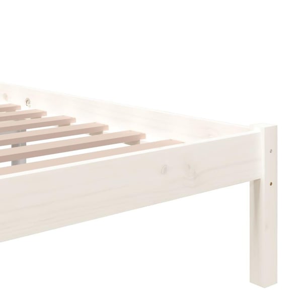 vidaXL Sengeramme hvit heltre 200x200 cm
