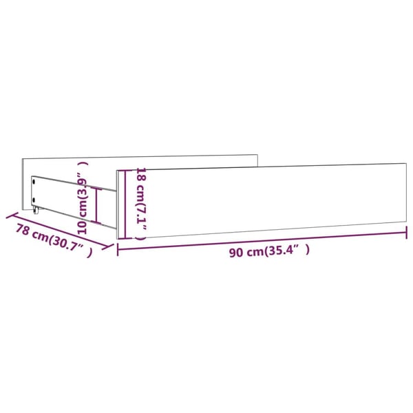 vidaXL Sengeskuffer 2 stk heltre furu