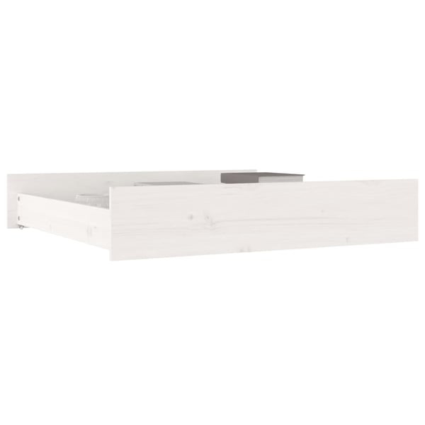 vidaXL Sengeskuffer 2 stk hvit heltre furu