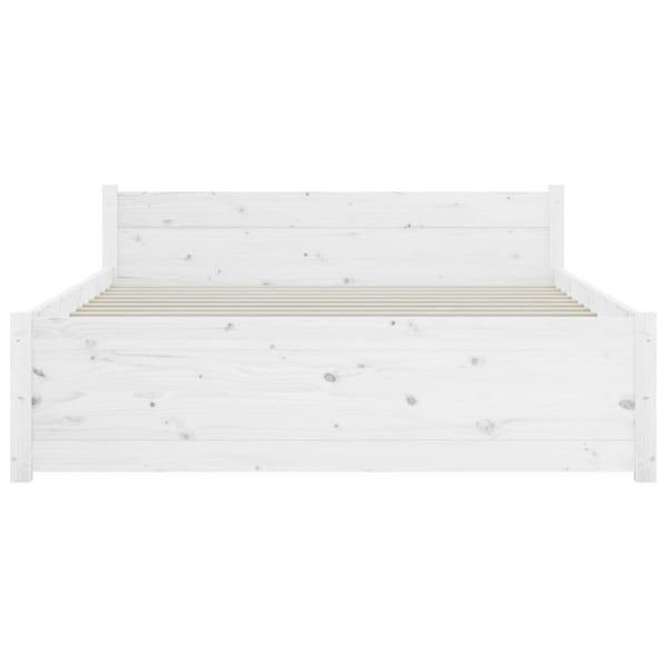 vidaXL Sengeramme hvit heltre 120x200 cm