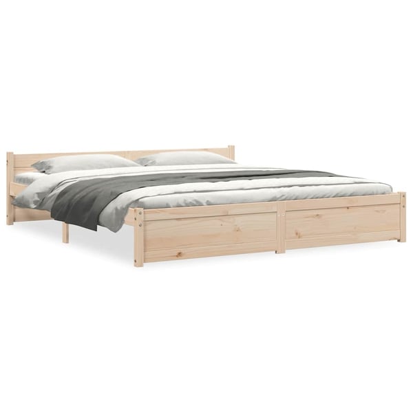 vidaXL Sengeramme heltre 200x200 cm