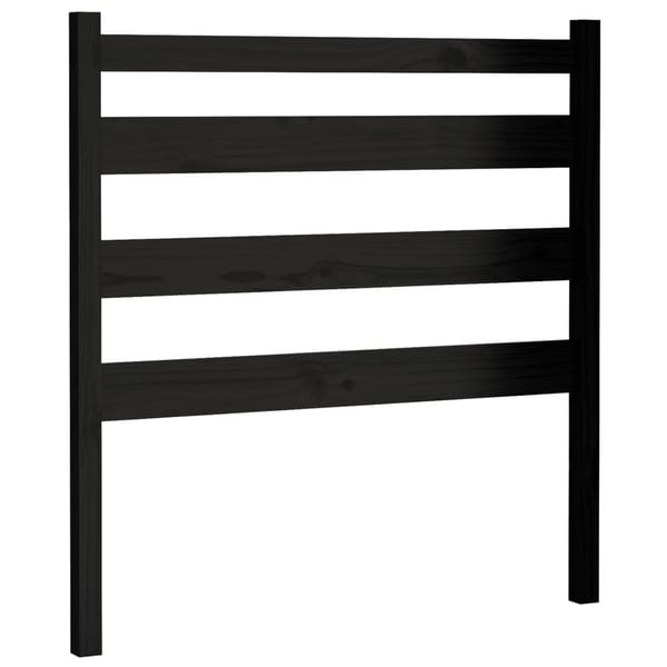 vidaXL Sengegavl svart 106x4x100 cm heltre furu
