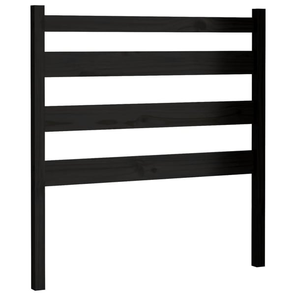 vidaXL Sengegavl svart 81x4x100 cm heltre furu