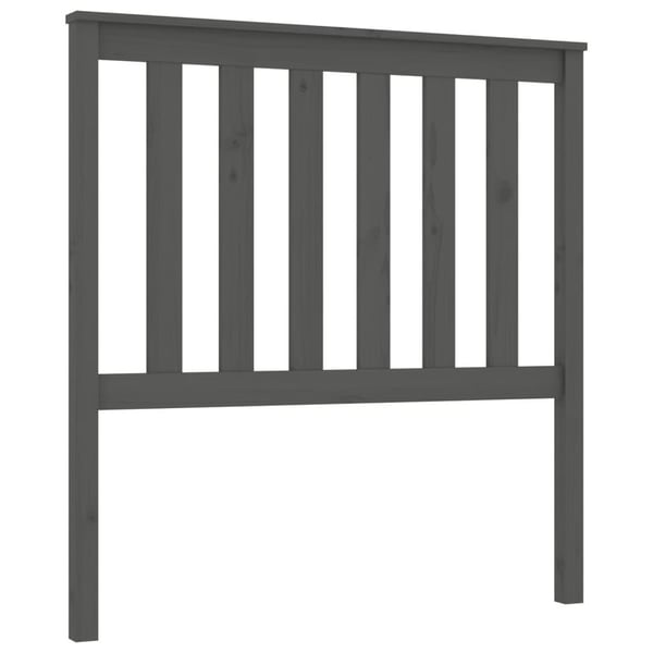 vidaXL Sängynpääty harmaa 96x6x101 cm täysi mänty