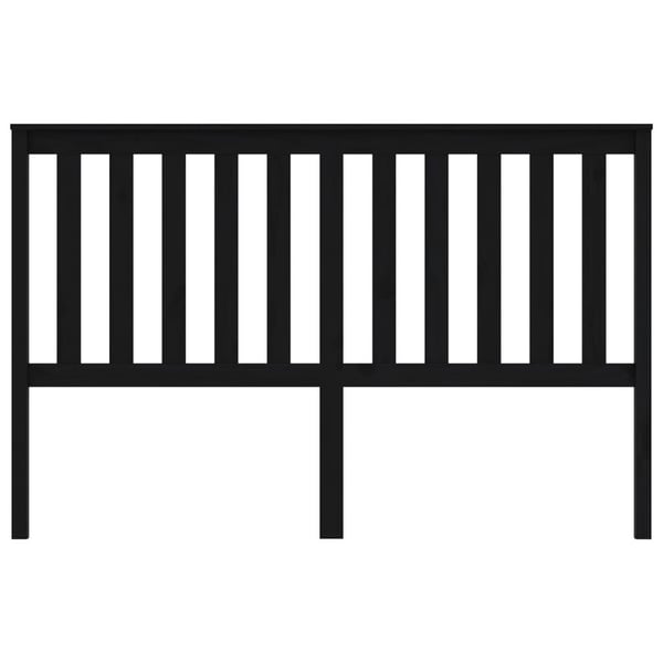 vidaXL Sengegavl svart 166x6x101 cm heltre furu