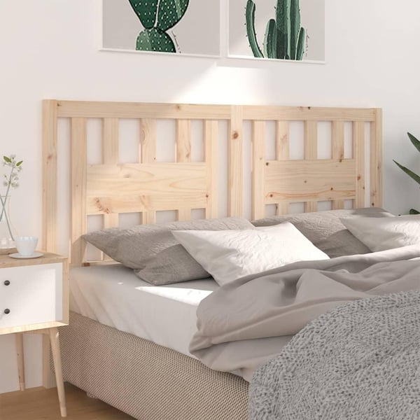 vidaXL Sengegavl 141x4x100 cm heltre furu