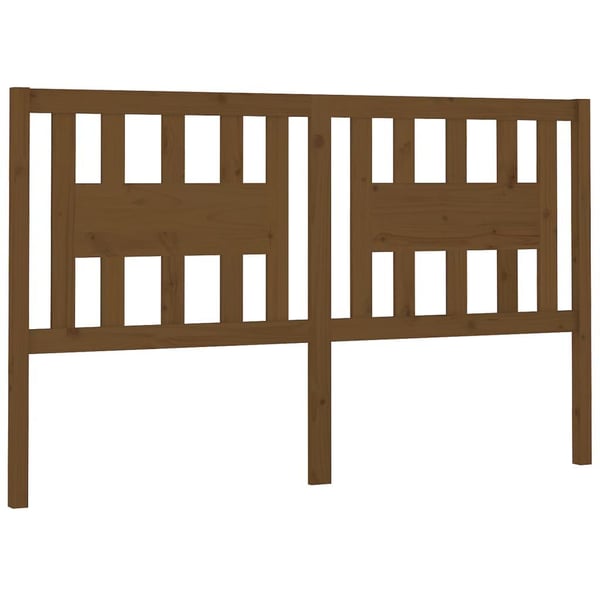 vidaXL Sengegavl honningbrun 126x4x100 cm heltre furu