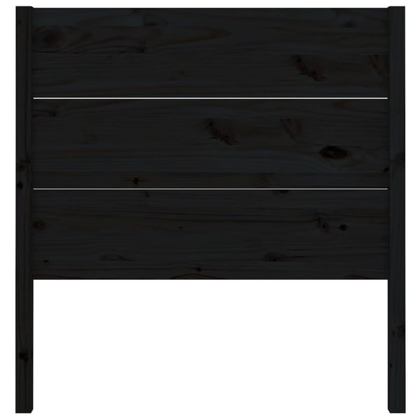 vidaXL Sengegavl svart 96x4x100 cm heltre furu