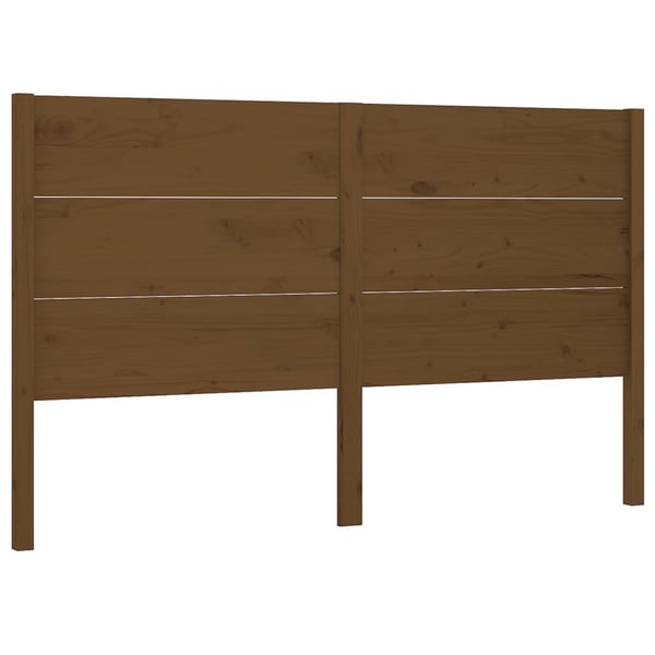 vidaXL Sengegavl honningbrun 126x4x100 cm heltre furu