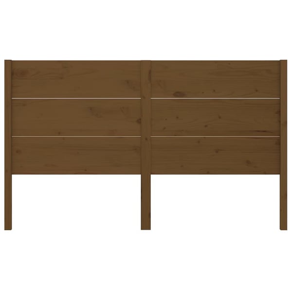 vidaXL Sengegavl honningbrun 126x4x100 cm heltre furu
