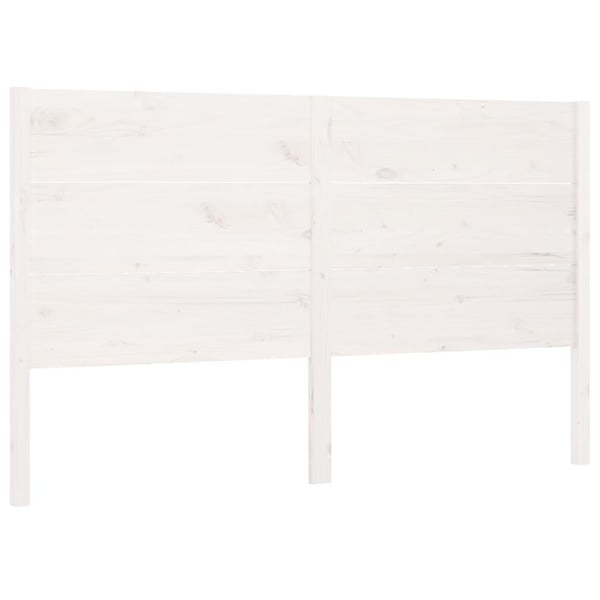 vidaXL sengegærde 146x4x100 cm massivt fyrretræ hvid