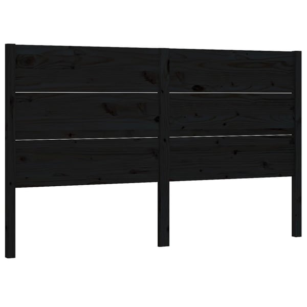 vidaXL Sengegavl svart 206x4x100 cm heltre furu