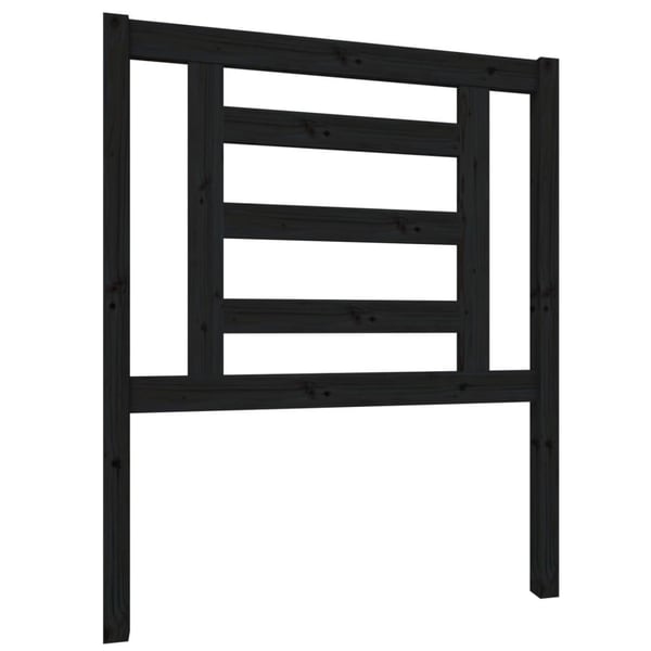 vidaXL Sengegavl svart 81x4x100 cm heltre furu