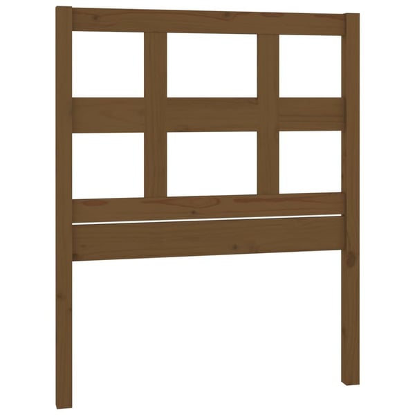 vidaXL Sengegavl honningbrun 105,5x4x100 cm heltre furu