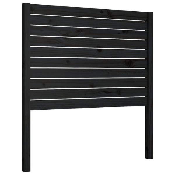 vidaXL Sengegavl svart 96x4x100 cm heltre furu