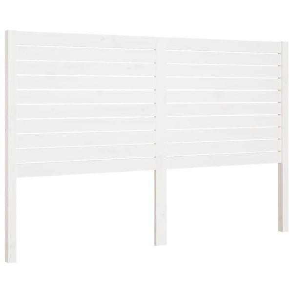 vidaXL Sengegavl hvit 141x4x100 cm heltre furu